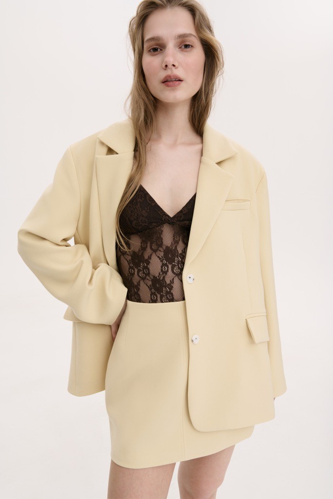 ОБʼЄМНИЙ ПОДОВЖЕНИЙ ЖАКЕТ ПРЯМОГО СИЛУЕТУ 1169 зображення 1